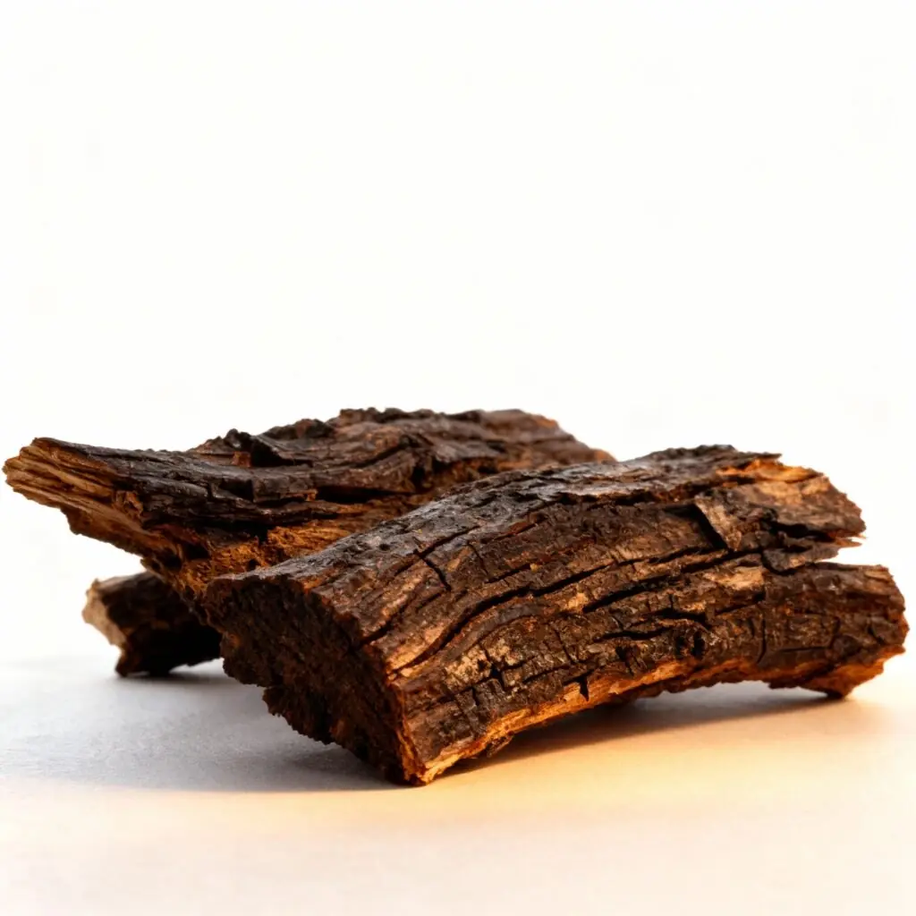Dried bark botanical of the kind used in traditional preparations