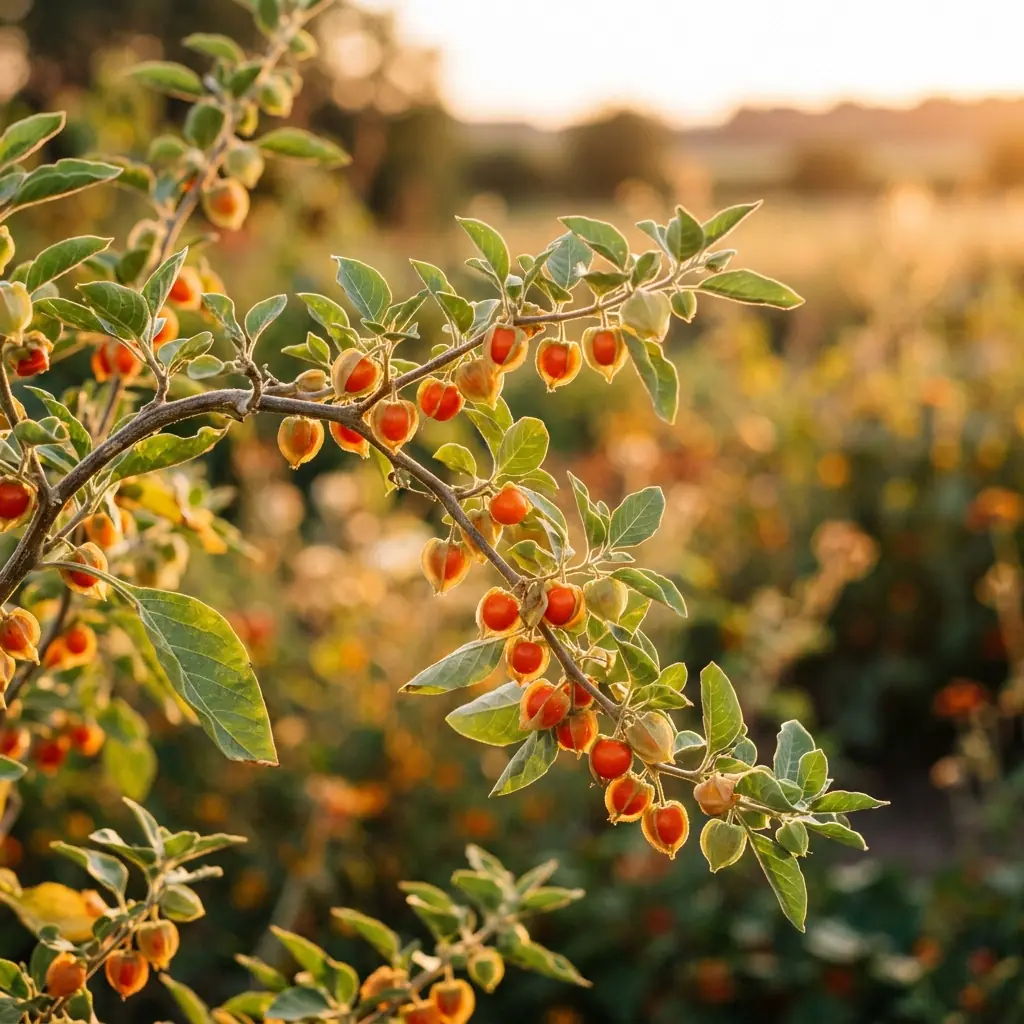 Berries ripening on the branch