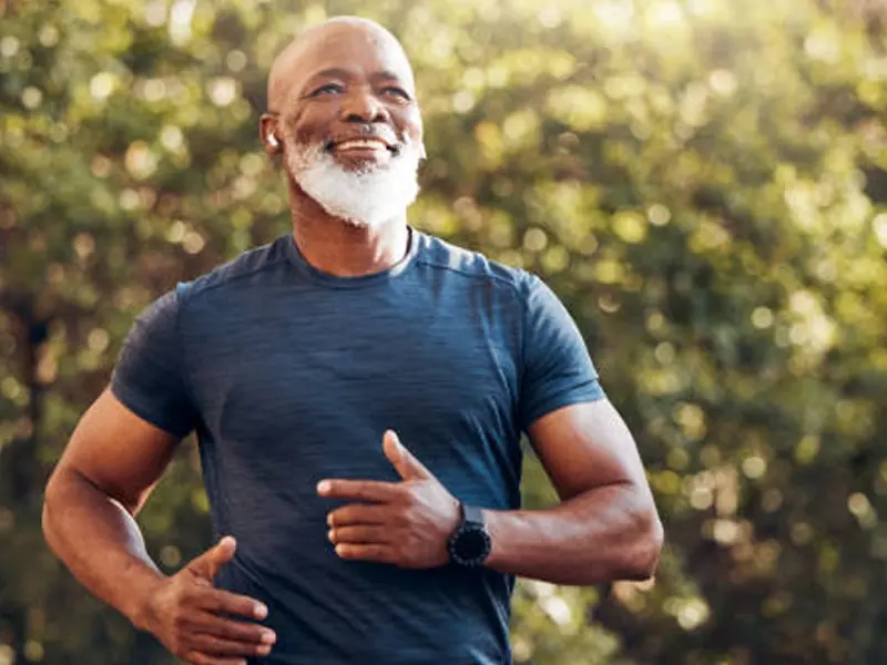 A man exercising outdoors, illustrating physical activity and stamina
